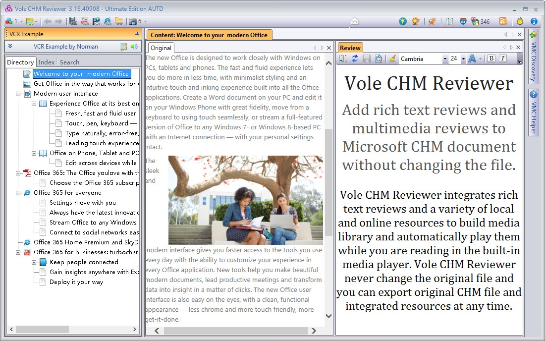 Vole CHM Reviewer Portable screenshot