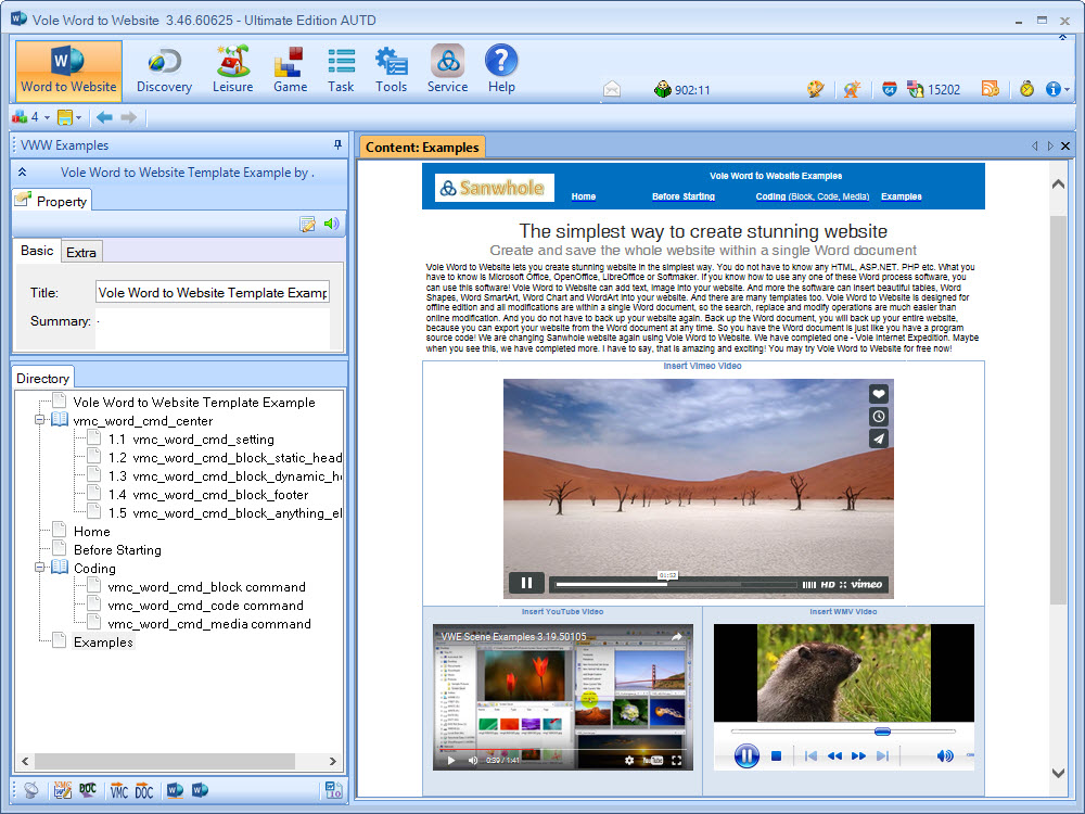 Vole Word to Website Portable 3.55.61016 full